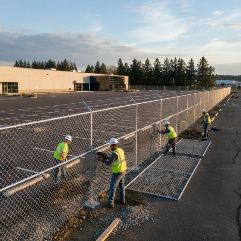 Church Fence Installation detail